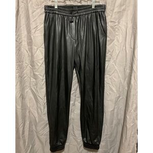 Aritzia Wilfred Vegan Leather Joggers